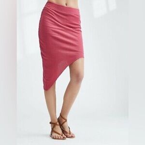 Frank & Eileen Tee Lab Asymmetrical Red Pull on Skirt Small